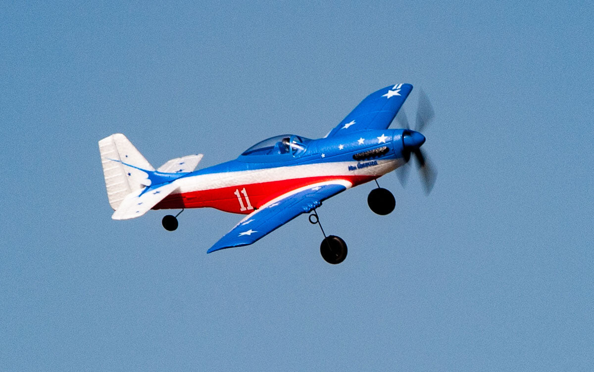 A1300V3 - P-51D Miss America Micro RTF Airplane with PASS (Pilot Assist Stability Software) System