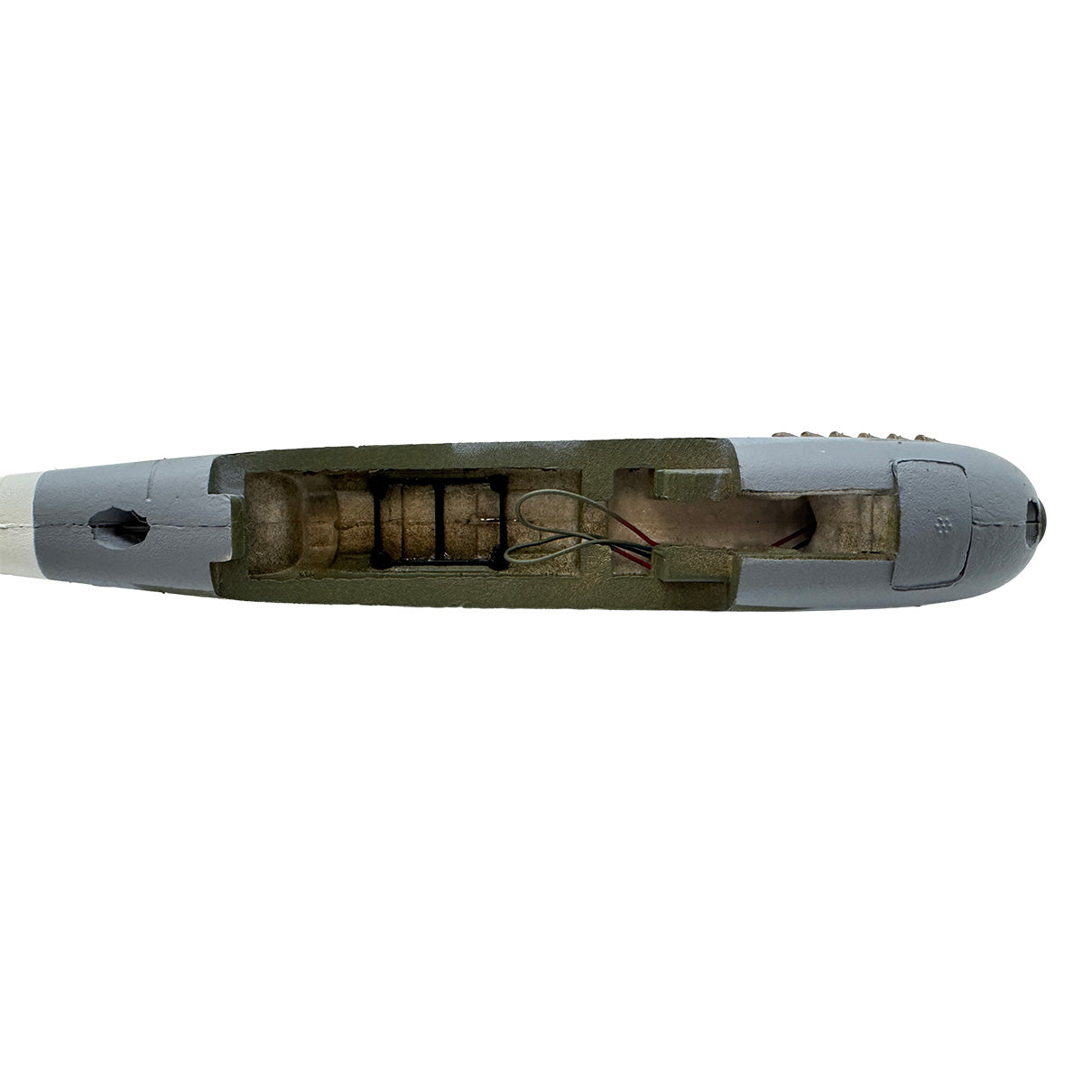 A1382 - Fuselage with Motor & Gearbox; Micro Spitfire V3