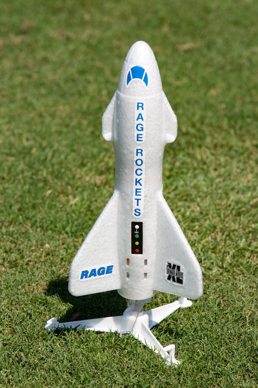 4150W - Spinner Missile XL Electric Free-Flight Rocket with Parachute and LEDs, White