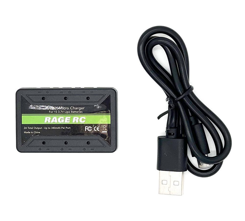 A1350 - 6-Port 1S Micro USB Charger; Tempest 600, Super Cub MX, Super Cub MX4, Micro Warbirds