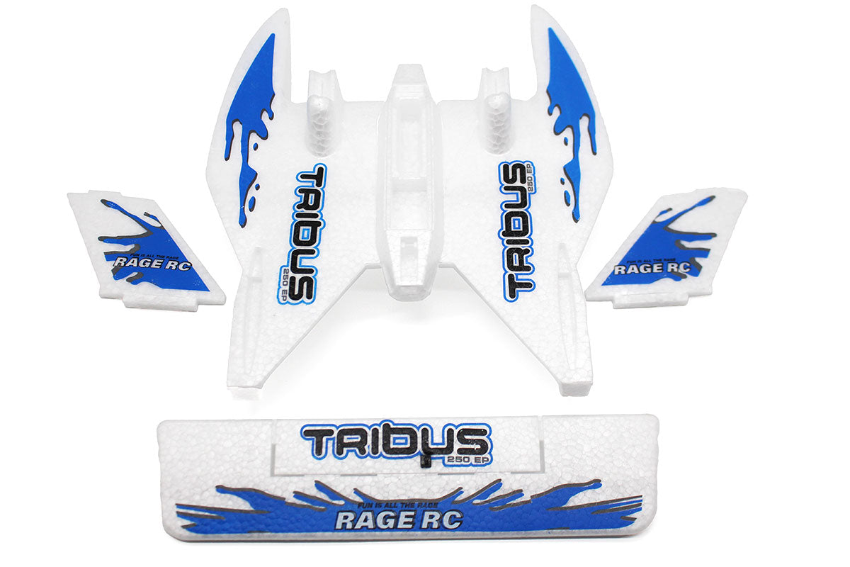 Foam Rage Controller Box Foam Parts Set with Blue Decals; Tribus – Rage R/C
