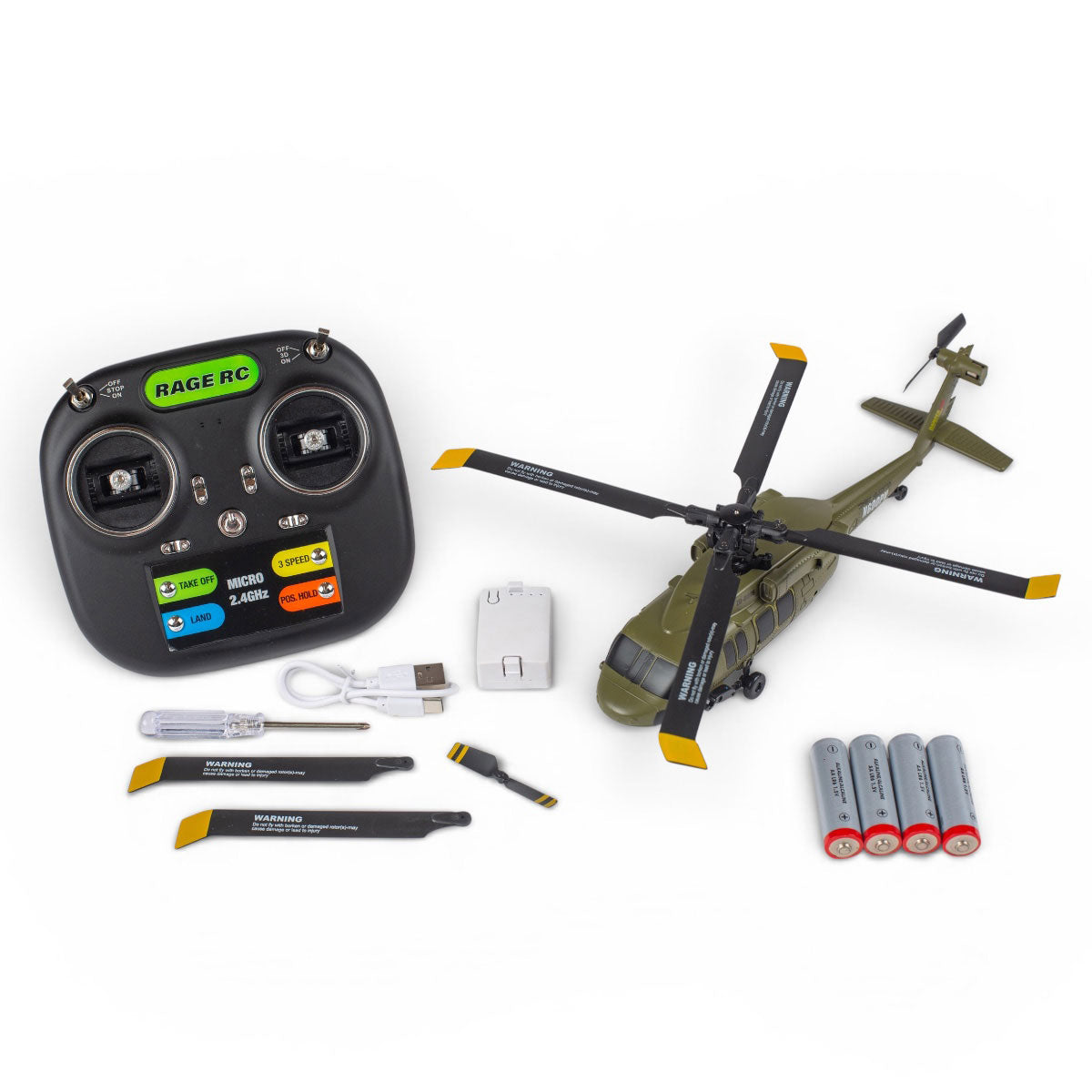 6150 - Hero-Copter BL, 4-Blade RTF Heli; Army
