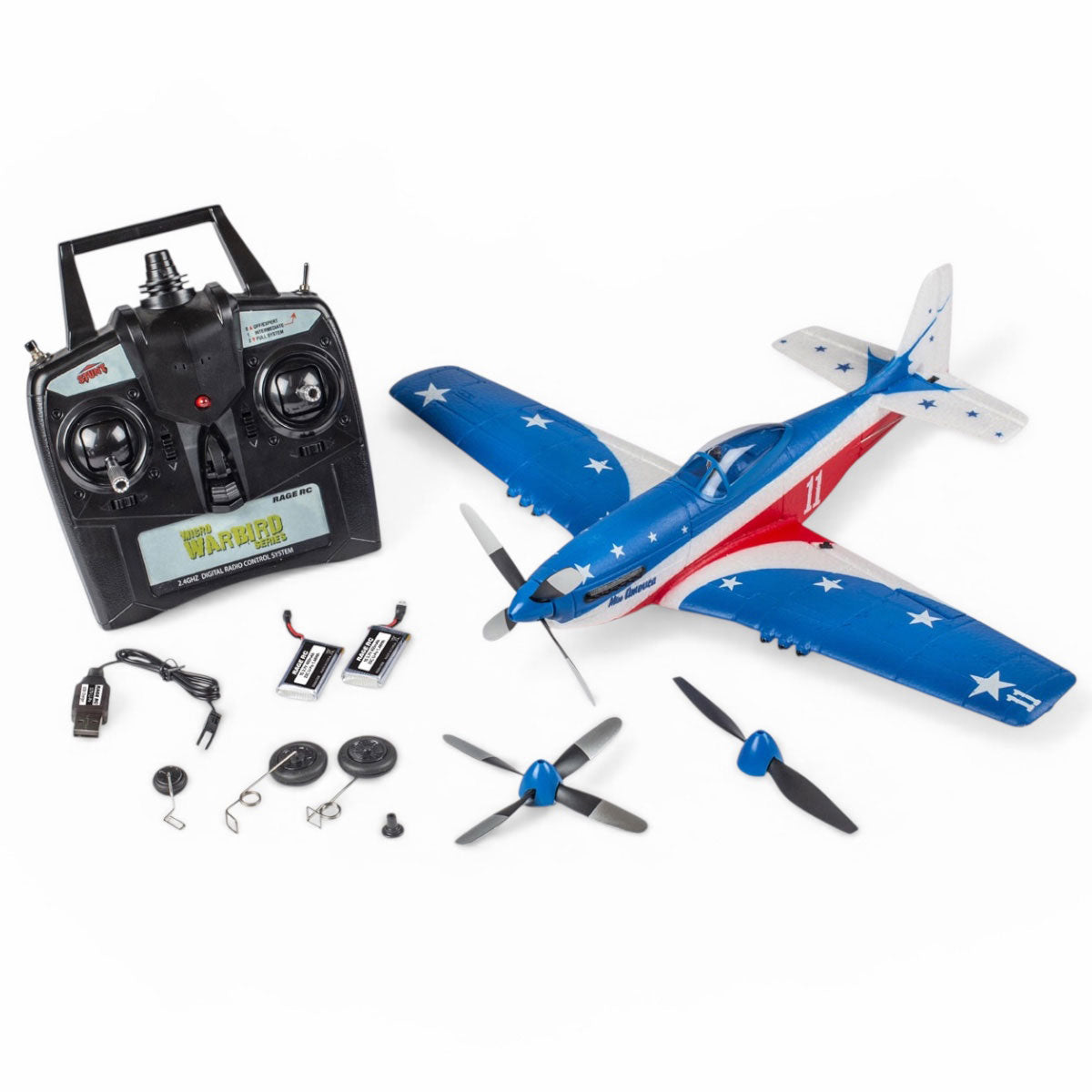 A1300V3 - P-51D Miss America Micro RTF Airplane with PASS (Pilot Assist Stability Software) System