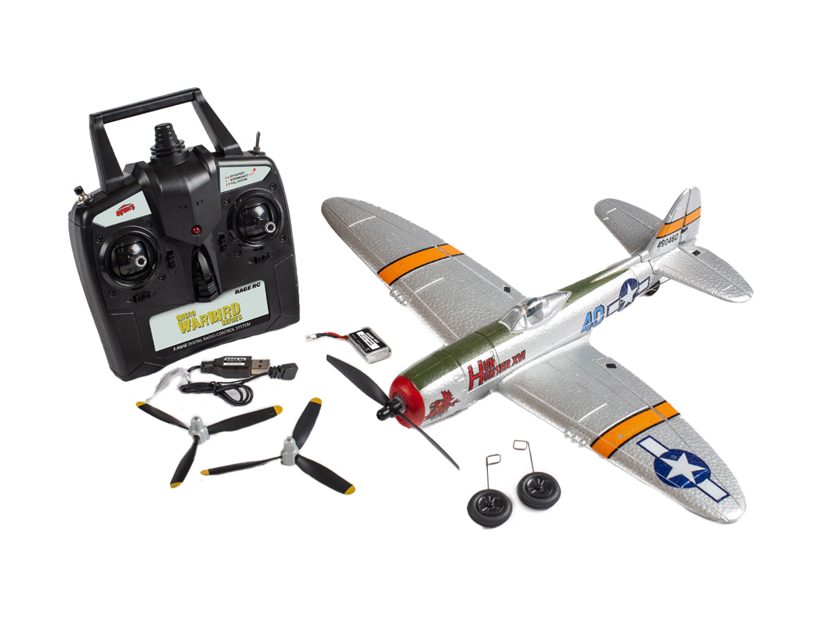A1307 - P-47 Thunderbolt Micro RTF Airplane with PASS (Pilot Assist Stability Software) System