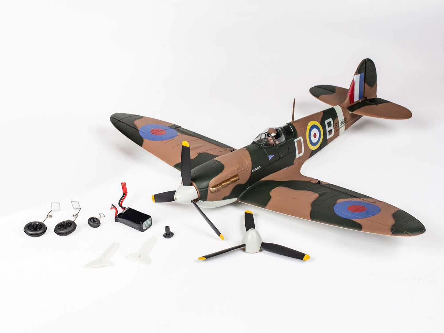 A1607 - RAF Spitfire BL 500mm RFRT (Ready-for-Rage-Transmitter) Warbird with PASS System
