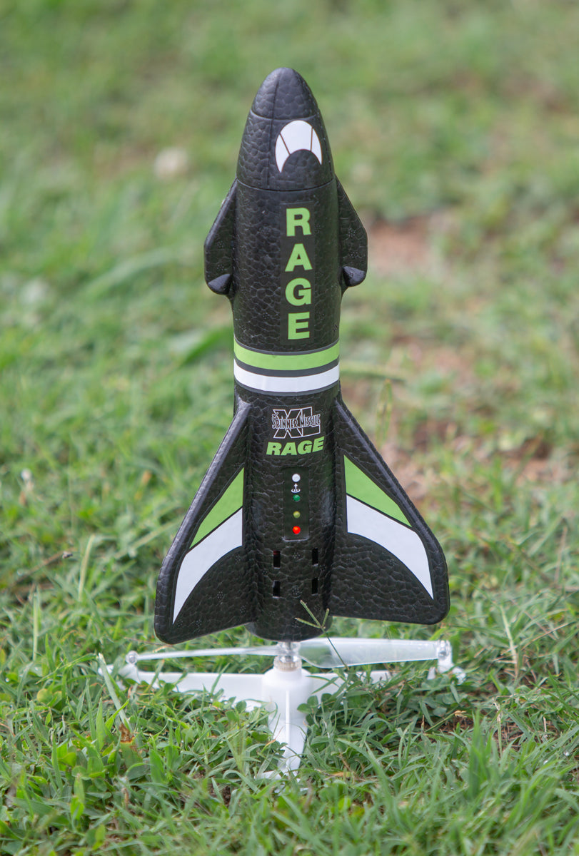 Spinner Missile XL Electric Free-Flight Rocket, Black – Rage R/C