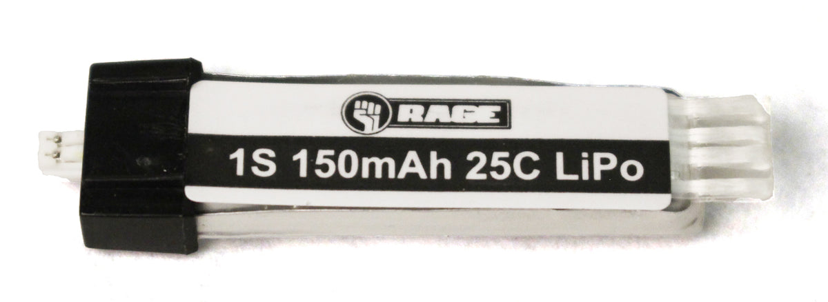 Rc Rage R150 150mAh 1S 3.7V 15C LiPo Battery, Ultra-Micro Connector – Rage R/C