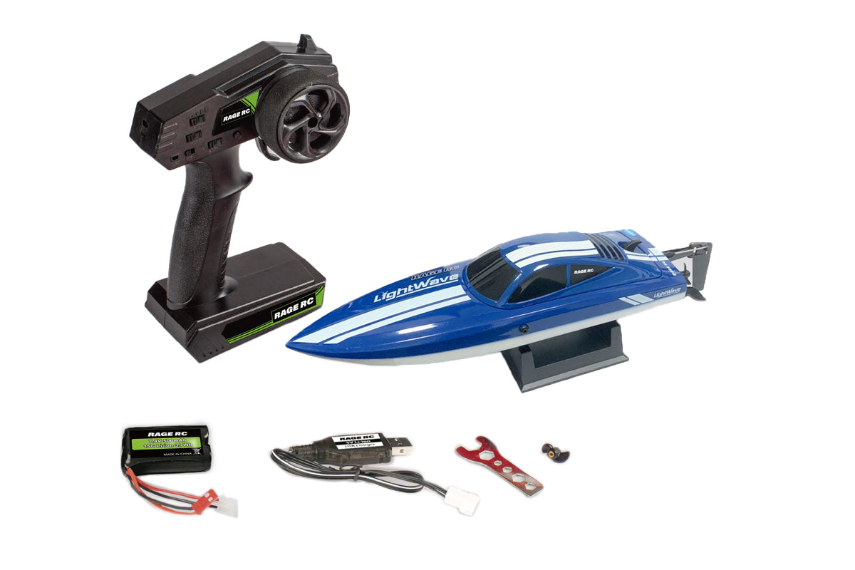 Miami Light Rtr B1132 - LightWave Electric Micro RTR Boat; Blue – Rage R/C